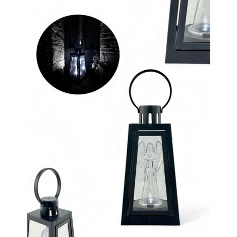 Farol LED con pantalla y ángel - 20cm lam36524