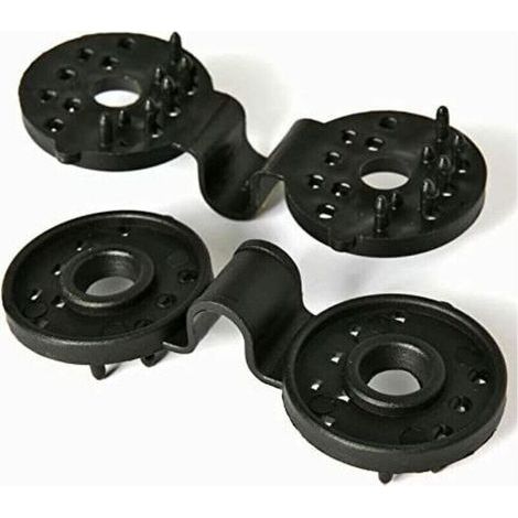 Set mit 10 schwarzen Clip-Ösen – Ideal für die Montage in Garten, Terrasse oder Balkon – Wind- und Sichtschutz