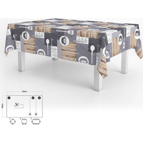 Mantel Hule Rectangular 140 x 250 cm. Cuisin