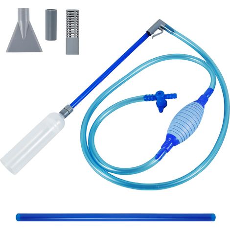 Aspirateur de piscine manuel de 3 m avec forte aspiration flexible et sac d air à presser pour aquarium jacuzzi petite piscine bleu (1/5)