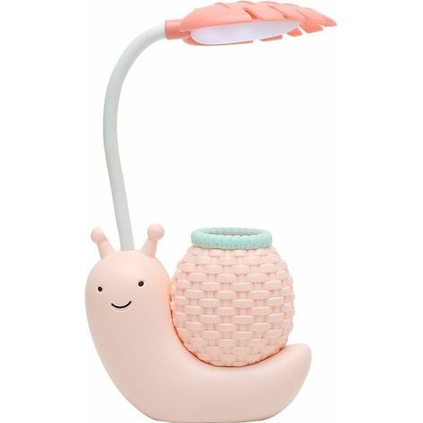 Lampe de bureau LED USB chargeant la lecture des enfants protection des yeux veilleuse dessin animé escargot (1/5)