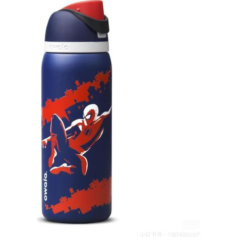 Bouteille d'eau Owal exclusivité Urban Outfitters, avec système d'attache FreeSip Spider-Man