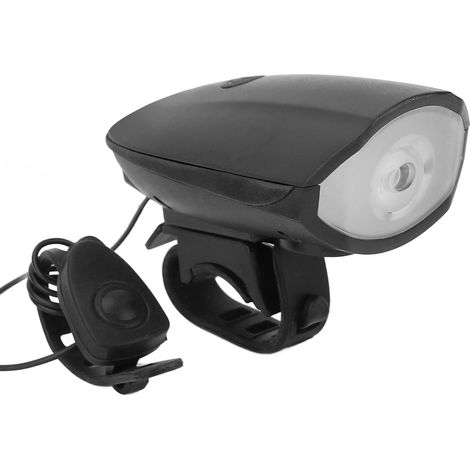 Feux avant de scooter USB rechargeable, lampe de guidon super lumineuse avec klaxon, éclairage nocturne, noir (1/5)