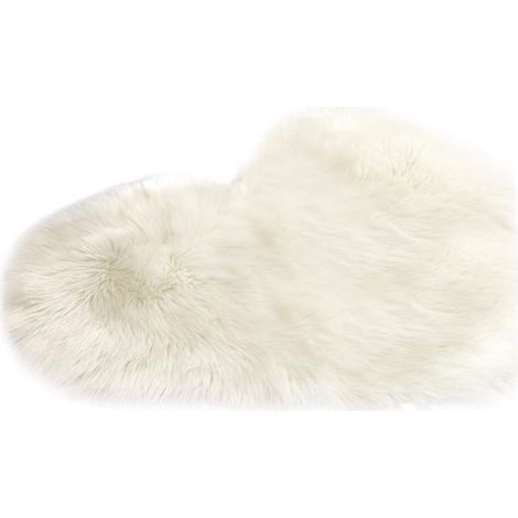 Meilleure vente Tapis en laine imitation peau de mouton, fausse fourrure, antidérapant, à poils longs, pour chambre à coucher, 40 x 50 cm (hauteur) (1/5)