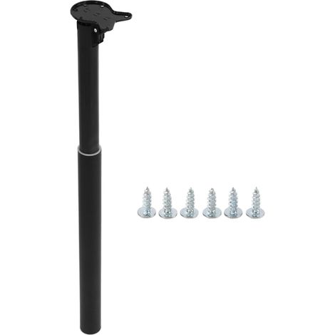 Pied de Table Amovible, Accessoires de VR Réglable en Hauteur Pied de Table Noir Acier Inoxydable Support de Levage de Table Pliable pour Camping-Car, Caravane, Bateau, Yacht (1/5)
