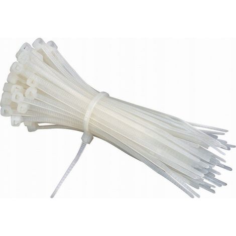 Attache-câble en plastique blanc 540x7,8 100 pièces. (1/5)