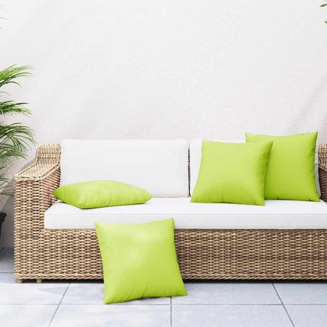 vidaXL Coussins de canapé 4 pcs vert vif 60x60 cm en tissu