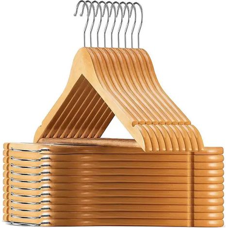 Grucce in legno per armadio WOODY, 10 pezzi. (1/5)