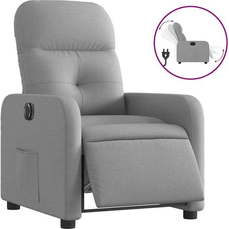 Maison Exclusive - Relaxsessel Elektrisch Hellgrau Stoff