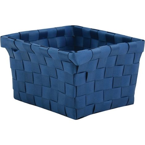 Panier de rangement 14x14x9cm Bleu Marine MSV