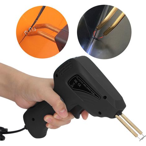 Pistolet de soudage plastique pour réparation de pare-chocs, norme européenne 200V-240V, noir. (1/5)