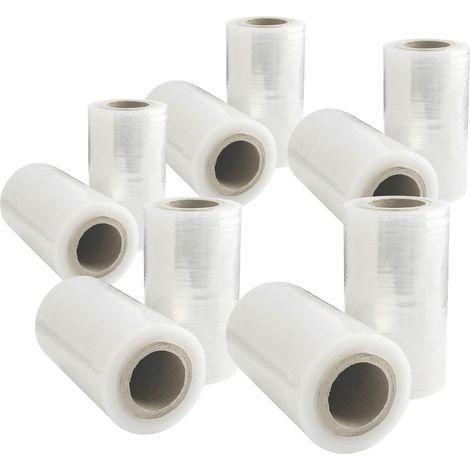 Rotolo film estensibile Mini manuale H125mm 300g 23my-micron Trasparente 10 pezzi STI