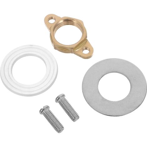 Kit fixation robinet, ouverture ronde, inox/laiton, chaud/froid (1/5)