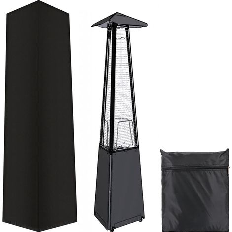 Beheizbare Schutzhülle für Sonnenschirm (221 x 53 x 61 cm), Oxford 210D, wasserdicht, winddicht und schneesicher.