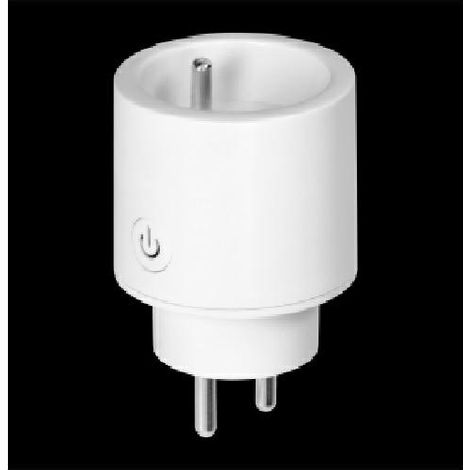 Orno Enchufe Eléctrico Schuko, Smart Wi-Fi, control remoto con Tuya, ideal para dispositivos de alto voltaje, programación automática, diseño blanco, fácil instalación