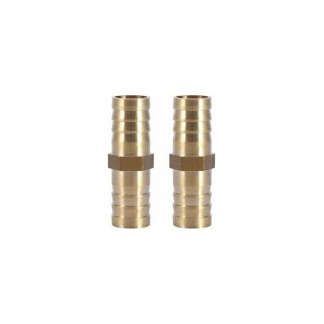 (5 piezas de 10 mm) Conector recto bidireccional para tuberías, conector de latón con púas, conector de tubo, unión de 6/8/10/12/14 mm - Crezuo (1/4)