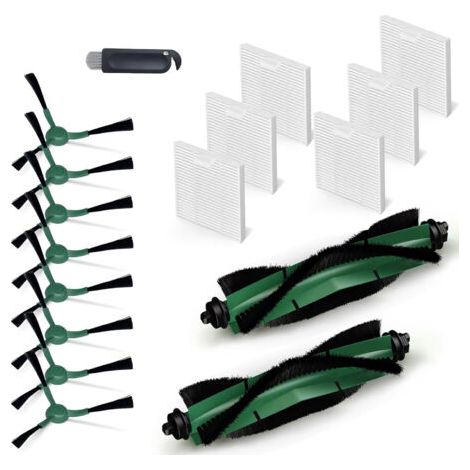 BUNTHAUS PA Accessoires iRobot Y0110/Q0120/Y0140/Q011, 2 brosses principales, 6 filtres Hepa, 8 brosses latérales (1/4)