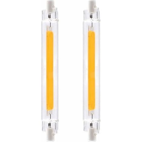 Ampoule R7S - 10 W - 118 mm - 3000 K - 1000 Lm - Base R7S Standard - Pour Remplacement Ampoules Halogènes - 2 Pièces (1/5)