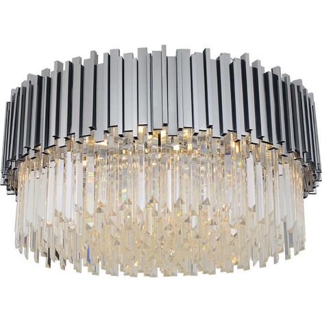 Lámpara de techo de cristal cromado con forma de órgano de tubos - 45 cm (1/3)