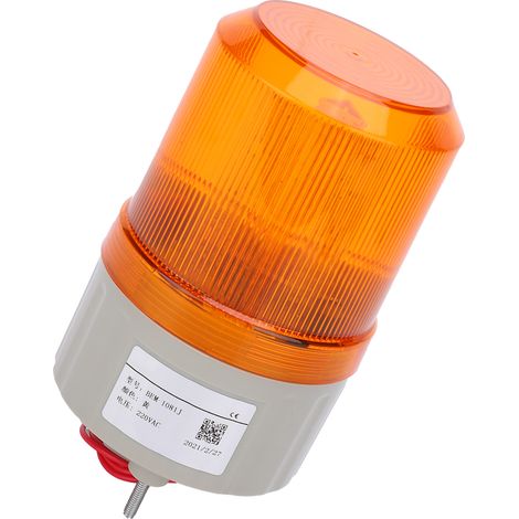 Lampe d'avertissement lumineuse et sonore BERM à DEL, avec alarme d'urgence BEM-1081J, 220 V CA, jaune (1/5)