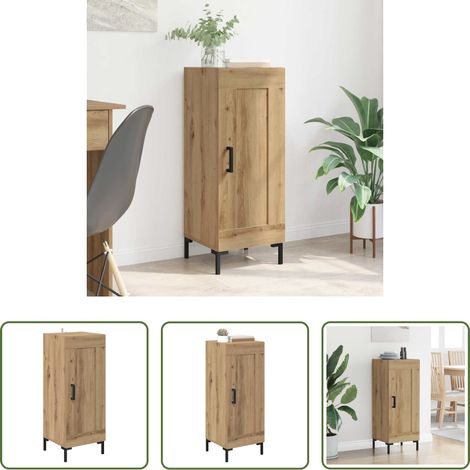 vidaXL Sideboard Eiche - Sideboard Olden Artisan-Eiche 34,5 x 34 x 90 cm (1/5)