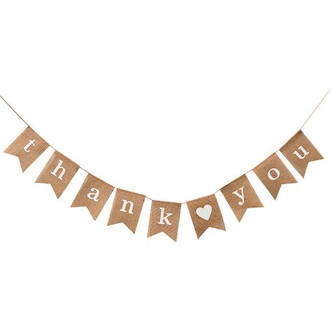 Guirlandes en toile de jute, guirlandes en lin pour Thanksgiving, mariages, fêtes d'anniversaire (1/5)