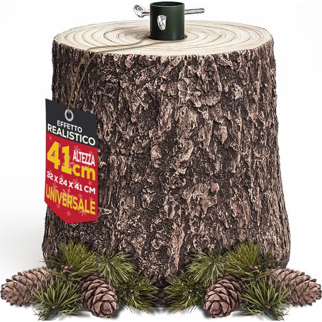 Base Supporto Albero di Natale Scuro Tronco Natalizio 41cm Attacco Universale (1/5)