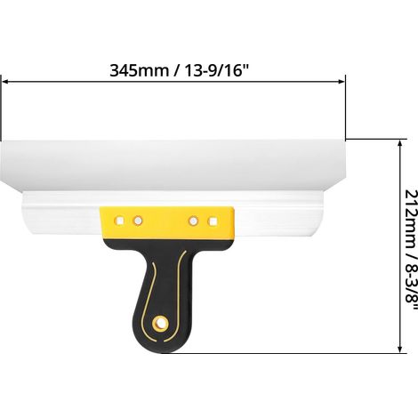 Espátula de acero inoxidable de 350 mm, mango ergonómico con orificio para colgar. (1/4)