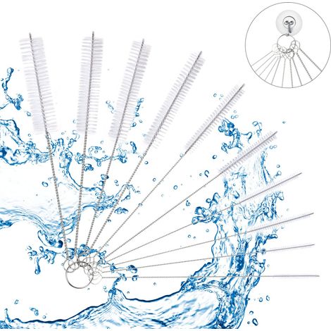 Kit Brosse de Nettoyage Tube 10pcs,Brosses pour Biberon Bouteille en Verre Bouilloire Clavier,Tuyau Flexible (1/5)