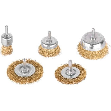 Bürsten-Set Tigerlion 8240, Topfbürste, gewellt, 5-teiliges Bürsten-Set, mit Schaft