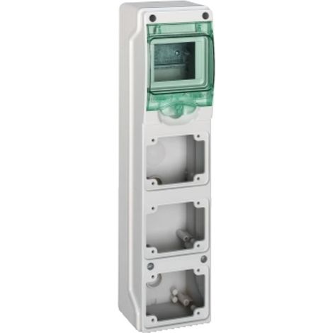 Miniquadro Elettrico Ip65 Kaedra 4M 3 Prese Incasso (Schneider Cod. 10362)