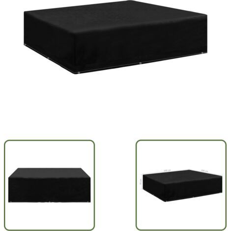 The Living Store Housse de salon de jardin 8 œillets 200x200x70 cm - Housses De Meubles De Jardin - Housse De Jardin - Housse Anti Uv - Housse Imperméable - Protection Meubles De Jardin (1/3)