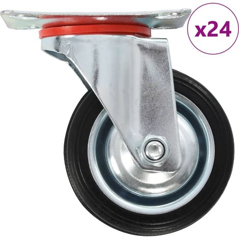 24 Stk. Lenkrollen 75 mm