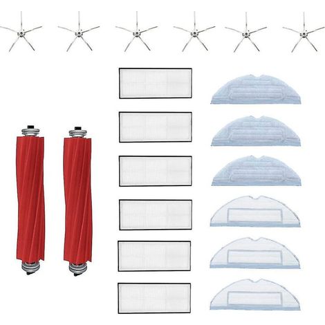 Pour S7 S70 S75 S7max S7maxv T7s Kit de filtre Hepa pour balai à brosse latérale principale Accessoires pour aspirateur, wh (1/3)