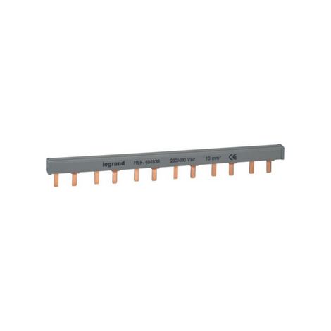 Legrand – Peigne électrique 12 modules – Pour appareils bipolaires à vis – Protection d'extrémités – Raccordement jusqu'à 6 appareils