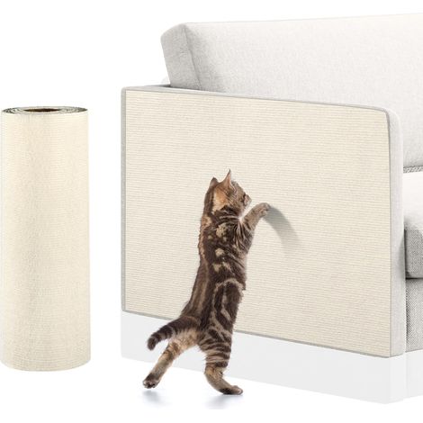 1 tapis griffoir chat, adhésif mural, polyester résistant, pour canapé et arbre à chat (1/5)