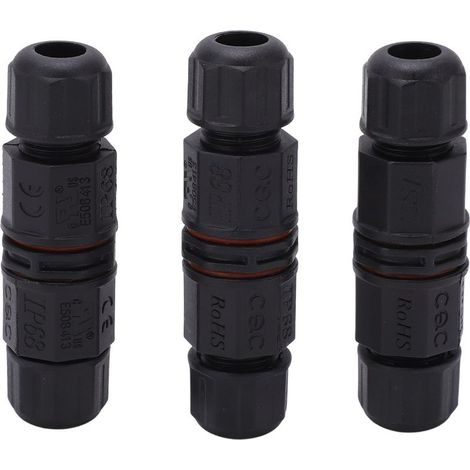 3 Pièces Connecteur Étanche Câble 4 Broches Droit IP68 pour Fontaines Lumière LED Extérieur (1/5)