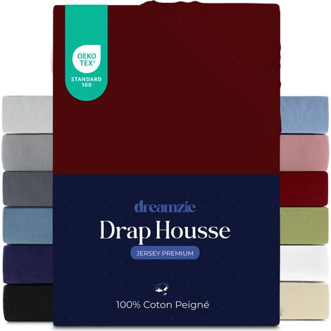 Drap Housse - 80x160cm - 100% Coton Peigné - Jersey (1/5)