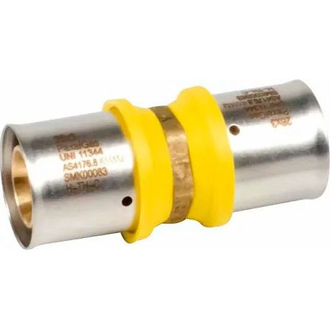 PEXAL GAS raccordo diritto intermedio ø26/3x26/3 a pressare VS0180013