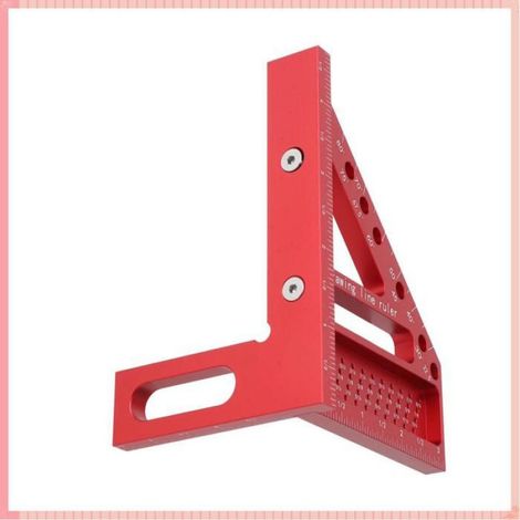 Règle de traçage multi-angle 3D pour charpentier, gabarit de mesure de trou carré, outil de traçage pour quincaillerie et tapisserie (1/5)