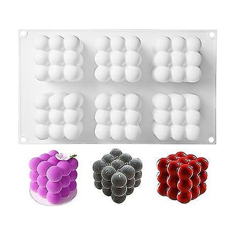 moules  Bougies En Silicone, Moules En Silicone Antiadhsifs En Forme De Cube 3d, Desserts  La Crme Glace Au Chocolat Et Outils De Cuisson (1/5)