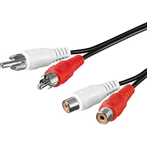 2 Maschio a 2 Femmina Cavo RCA 2,5mts Goobay (1/4)