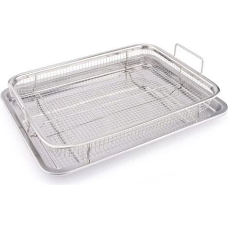 Air Fryer Basket for Oven Original Replacement Baking Trays Non-Stick Stainless Steel Basket (1/4)