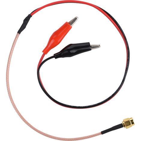 câble de connexion radiofréquence rouge et noir, fil de test de 52 cm (1/5)