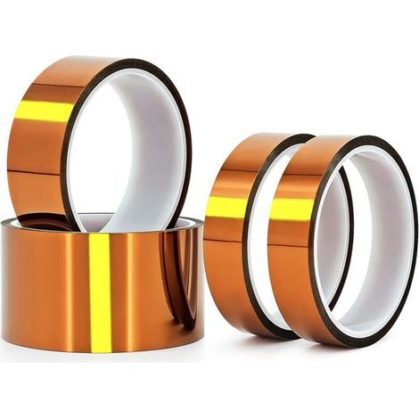 1 Stück Hochtemperatur-Klebeband, 45 mm x 33 m, hitzebeständig bis 260–300 °C, für 3D-Drucker, Löten, Akkus und Motoren.