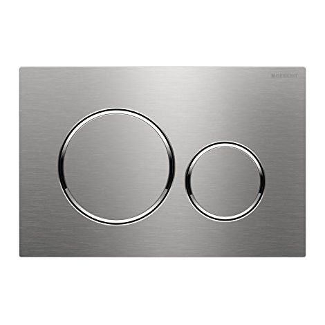 Plaque à déclenchement acier inoxydable brossé/poli GEBERIT 115.882.SN.1