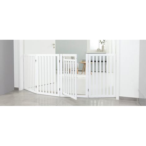 TRIXIE Barriere avec porte - 60 / 160 x 81 cm - Blanc - Pour chien