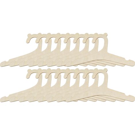 Lot de 20 cintres en bois pour enfants - Cintres bébé 22,7 cm-Antidérapants-Gain de place-Idéaux pour les vêtements d'enfants (1/5)
