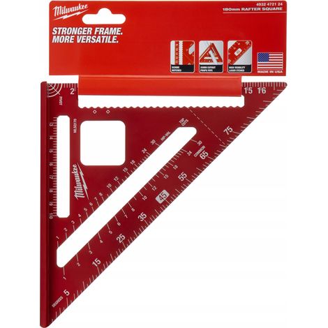Milwaukee 4932472124 Escuadra de carpintero metálica 18,7 cm (1/5)
