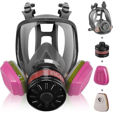 Atom- und Chemie-Überlebensgasmaske, Vollgesichts-Gasmaske mit Aktivkohlefilter